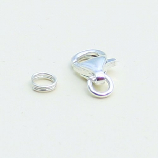 V 0009 - Karabiner Verschluss 925er Silber