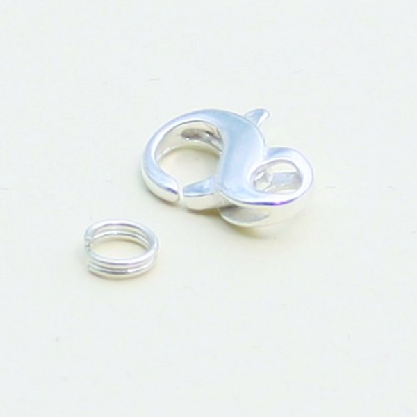 V 0010 - Karabiner Verschluss 925er Silber