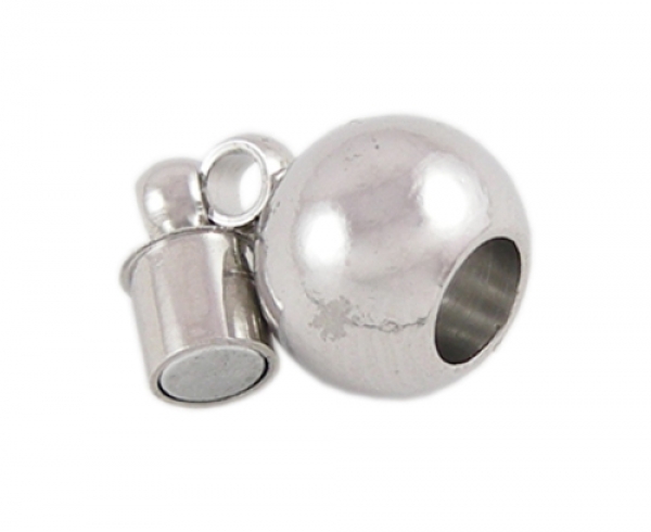 V 0117 - Magnetverschluss "Kugel", 7mm, silber