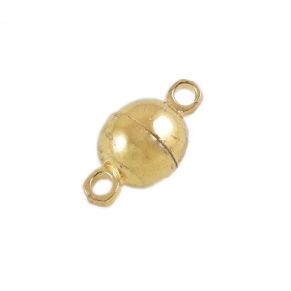 V 0048 - Magnet-Verschluss Kugel, goldfarben