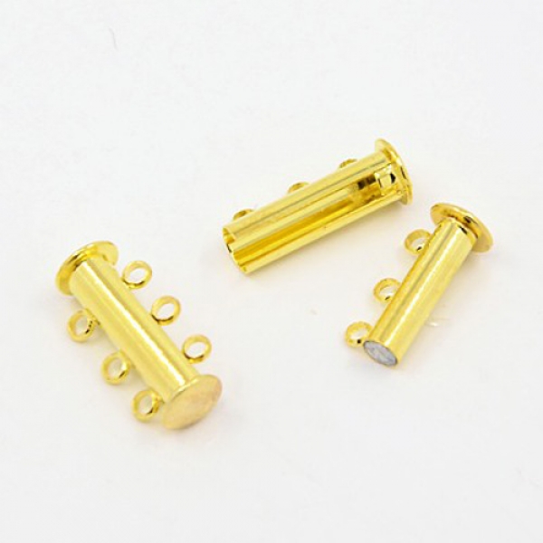 V 0120 - Magnet-Steckverschluss, goldfarben