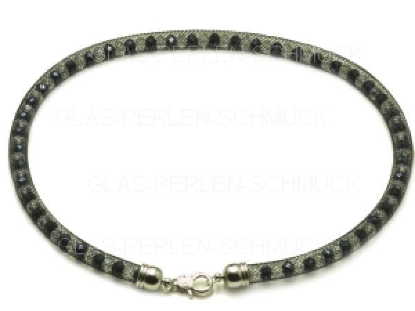 Z 0063n - Schmuckschlauch/mesh, hellblau, 8mm, dick
