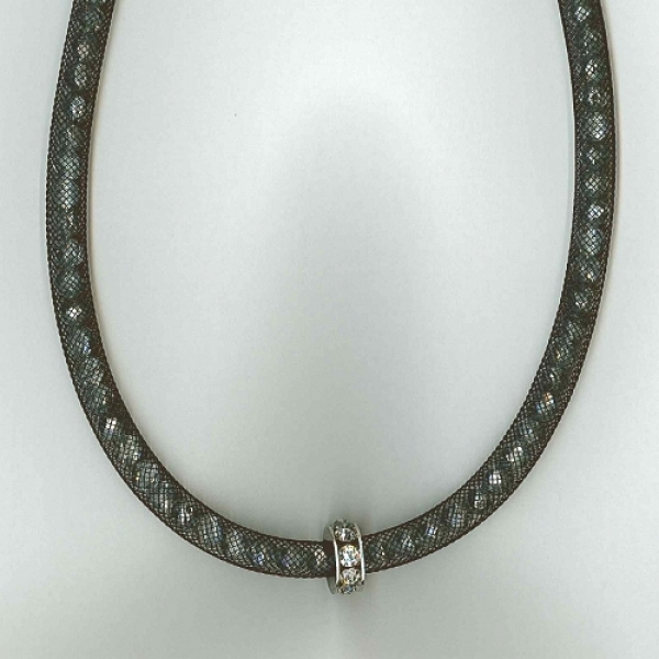 Z 0063e - Schmuckschlauch/mesh, rot, 8mm, dick