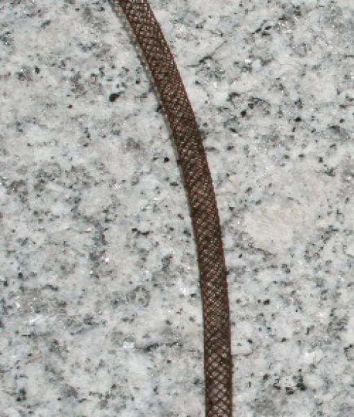 Z 0053d - Schmuckschlauch/mesh, braun - 4 mm